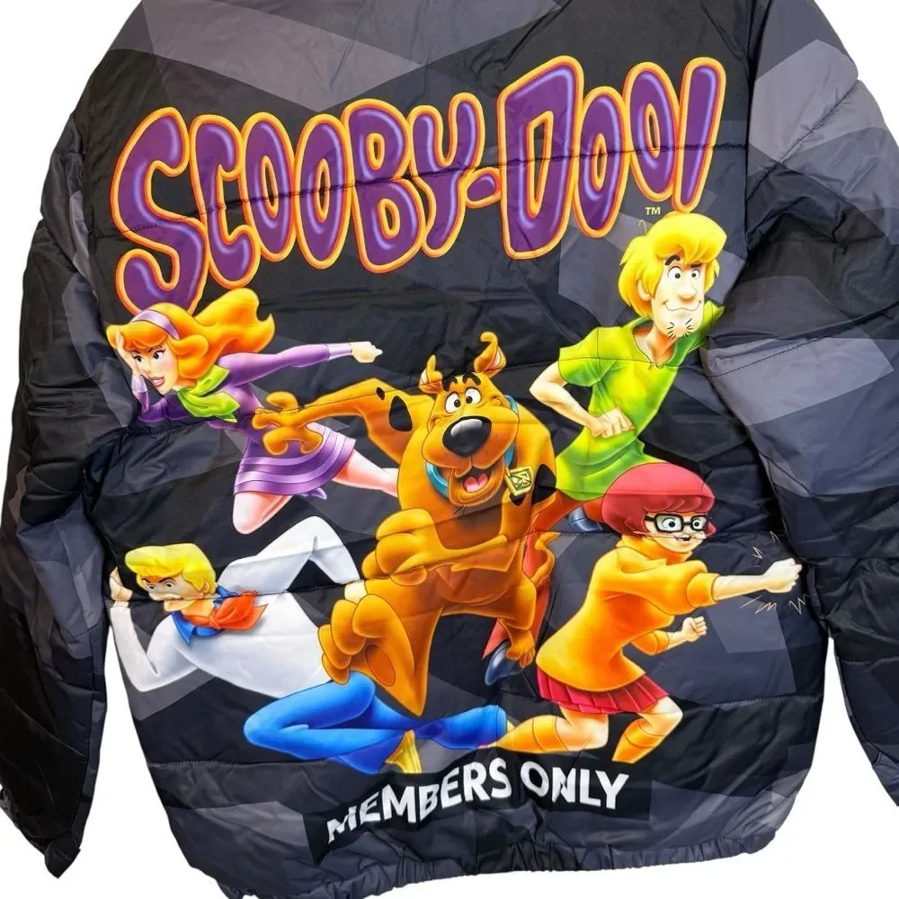 NWT Members Only Scooby-Doo Collab Jacket Black/Gray Size Oversized Small